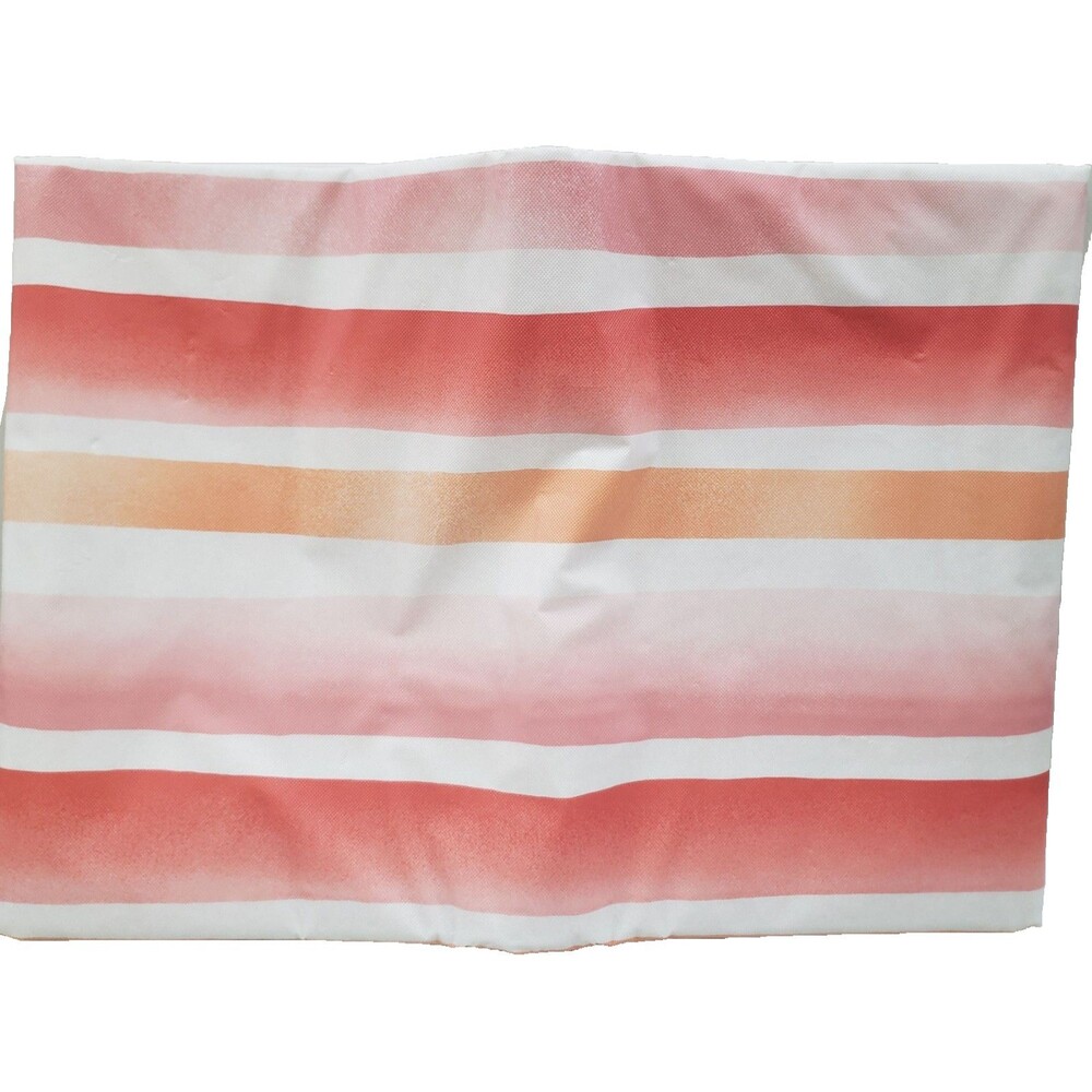 Printed Peva Vinyl Tablecloth,52"x70" Oblong, MULTICOLOR LIGHT COLORS STRIPES,TL